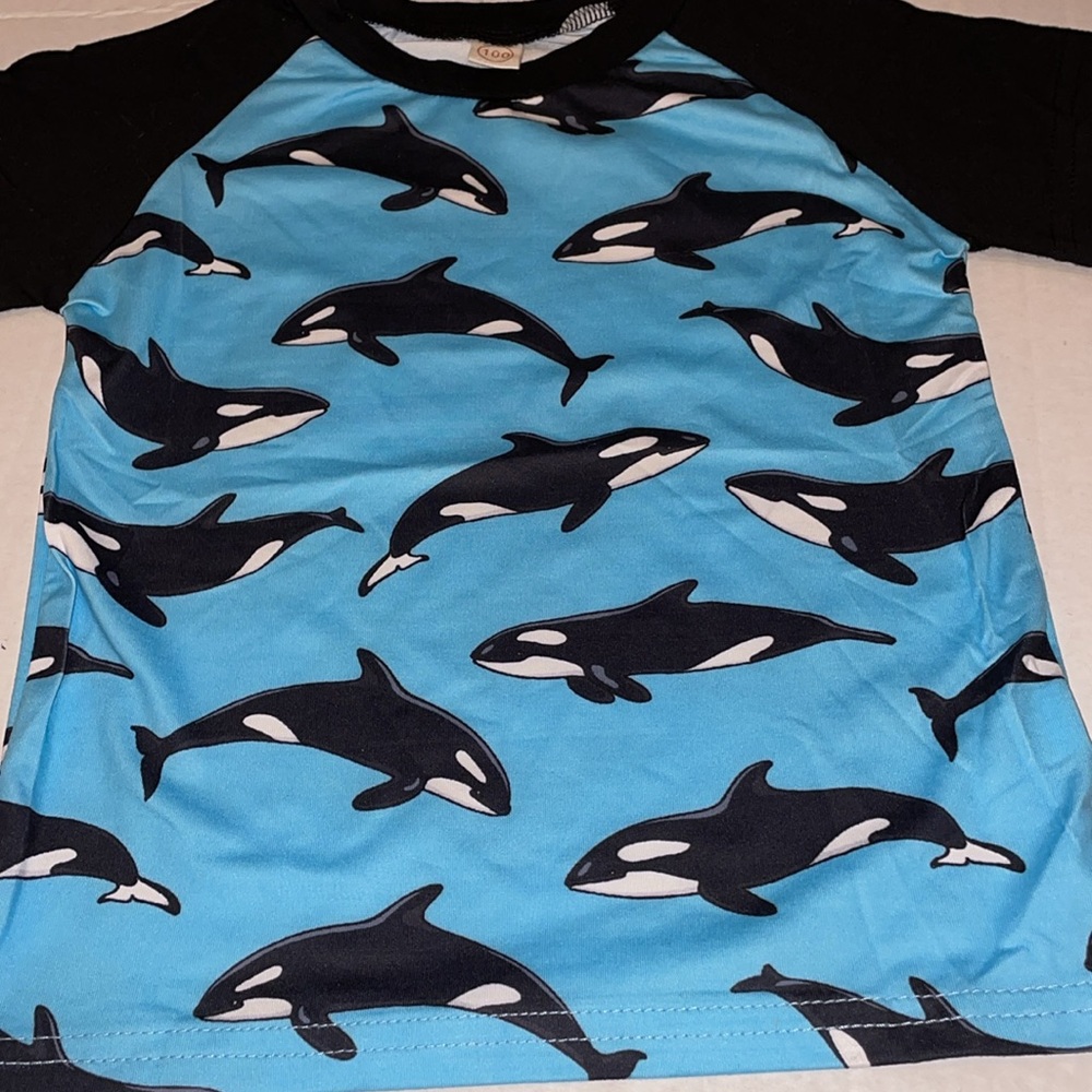 Toddler boy dolphin rashguard 100 3T New